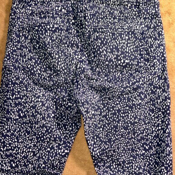 H&M Women 4 Blue White Spotted Skinny Stretch‎ Ankle Legging Pants (U) - Picture 6 of 6